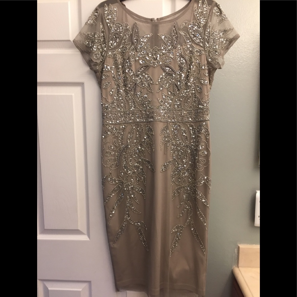 Adrianna Papell Beaded Cocktail Dress